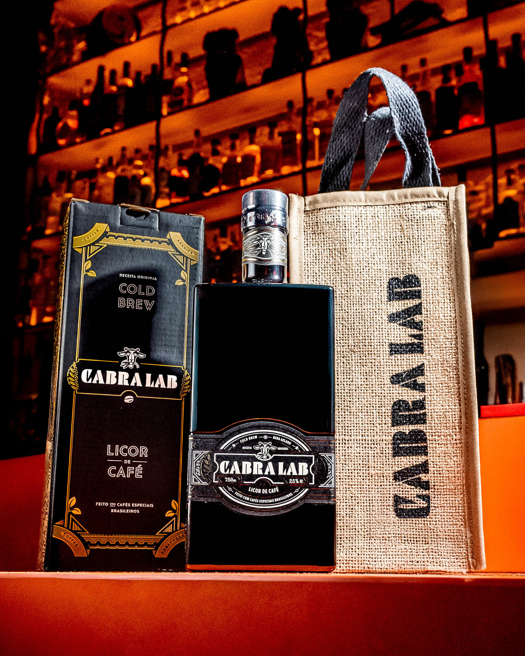 Kit Presente | Licor de Café Cabra Lab + Ecobag Juta Cabra Lab